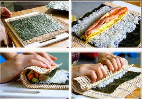 Cách làm cơm cuộn rong biển hàn quốc thơm ngon không bị ngán 