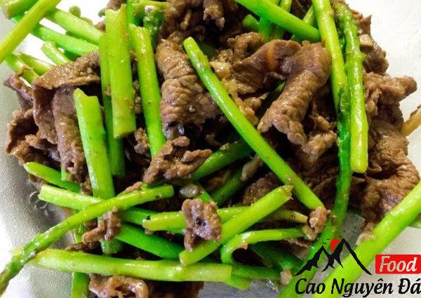 Cách làm thịt nai xào măng tây mác khén thơm ngon. tác dụng của măng tây