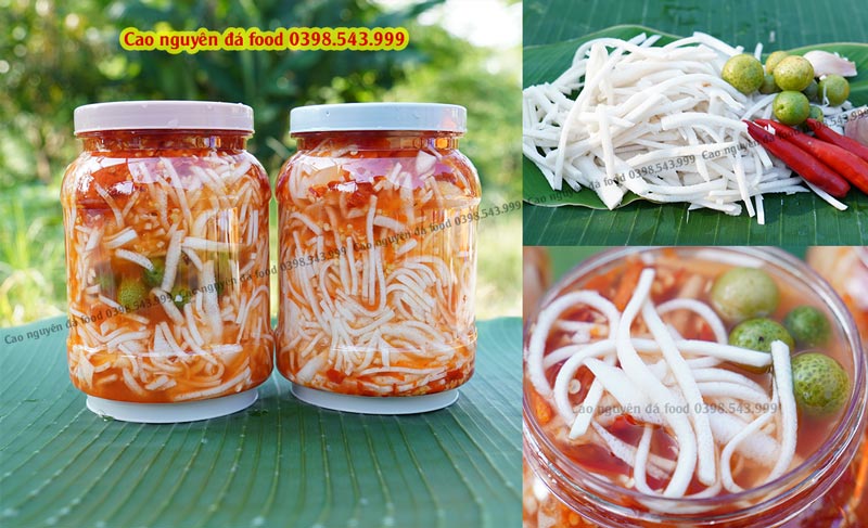 măng ngâm tỏi ớt cao nguyên đá food