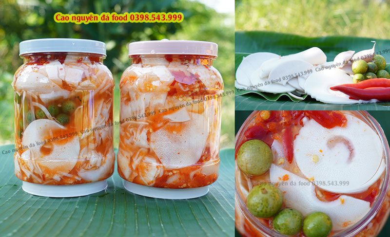 măng ngâm tỏi ớt cao nguyên đá food